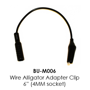 BU-M006 Wire Alligator Adapter Clip 6" (4mm socket)